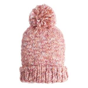 Cozy Pink Knit Pom-Pom Beanie